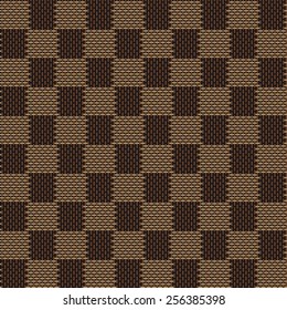 square brown beige seamless fabric texture pattern vector illustration