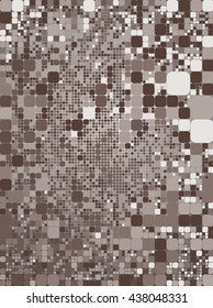 Square brown geometrical abstract background.