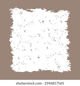 Square Brown Rustic Rough Torn Paper Frame Background Vintage Retro Style with Copy Space