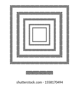 square brush patterns in a square line black shape design vector graphic round frames with fully editable stroke width art
