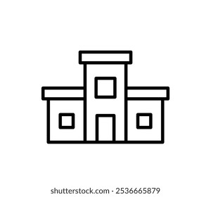 Square building icon illustration vector