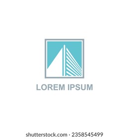 Square building logo vector image