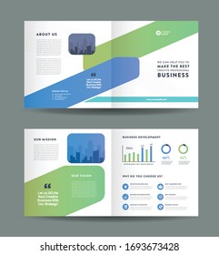 Square Business Bi-Falten Broschüre Design| Design der Broschüre| Marketing - und Finanzdokument