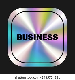 Square Business Button A square button