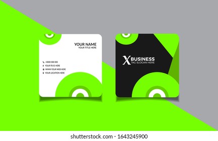 Square business card design template