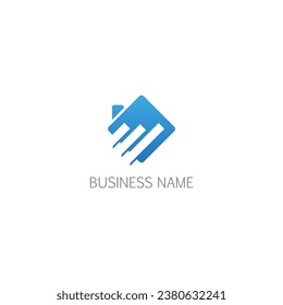 Imagen vectorial del logotipo de realeza comercial cuadrada