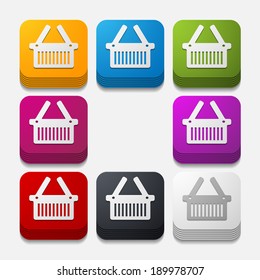 square button: basket