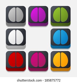 square button: brain