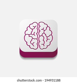 square button: brain