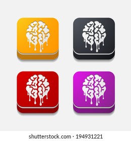 square button: brain