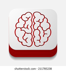 square button: brain