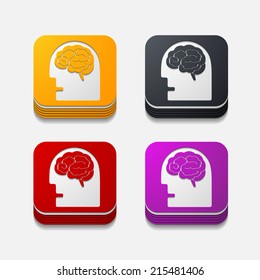 square button: brain