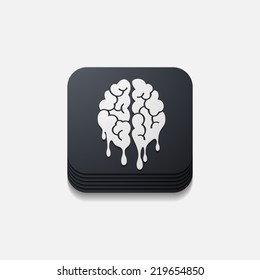 square button: brain
