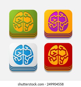 square button: brain