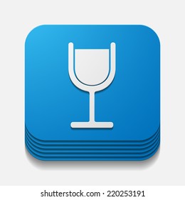 square button: cocktail