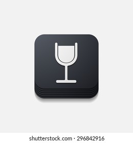 square button: cocktail