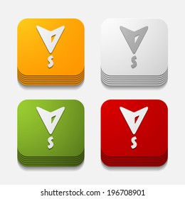square button: compass