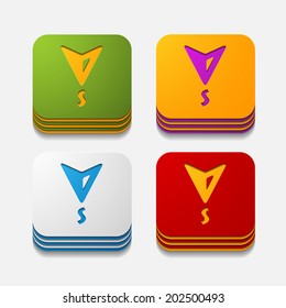 square button: compass