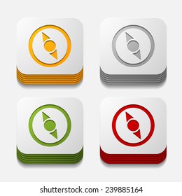 square button: compass