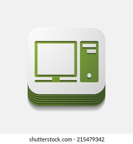 square button: computer