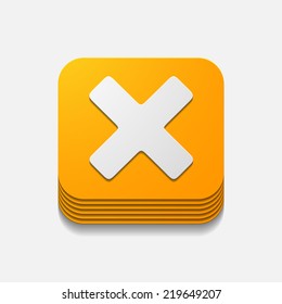 square button: cross