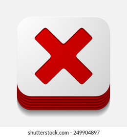 square button: cross