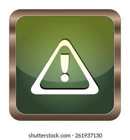 Square button danger on the white background