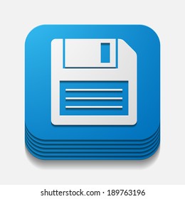 square button: floppy