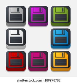 square button: floppy