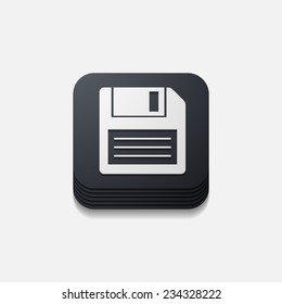 square button: floppy
