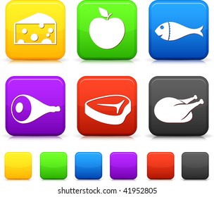  	square button food icons