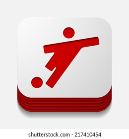 square button: football player