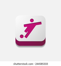 square button: football player