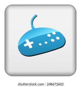 Square button with gamepad