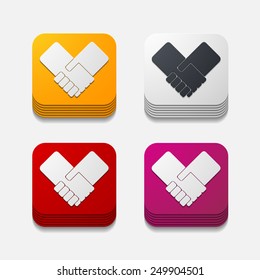 square button: handshake