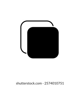 square button icon, simple flat style, illustration, logo sign symbol pictogram template, for ui or ux isolated on white for mobile app, editable	