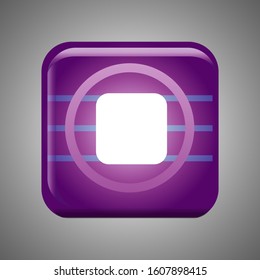 square button Icon vector. square button symbol isolated for button design.