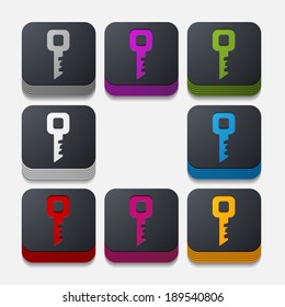 square button: key