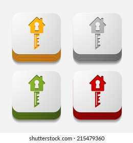 square button: key