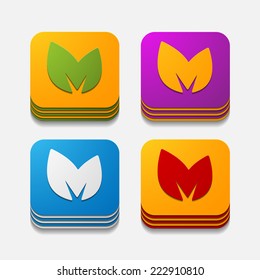 square button: leaf