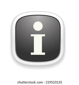 the square button with i letter / the info icon / black info button