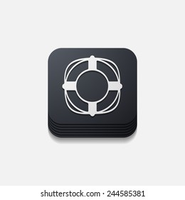 square button: lifebuoy