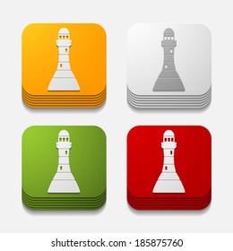 square button: lighthouse