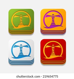 square button: lighthouse