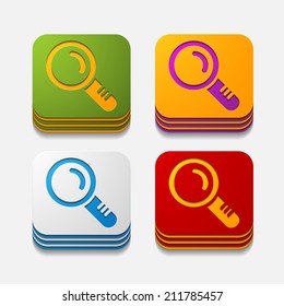 square button: magnifier