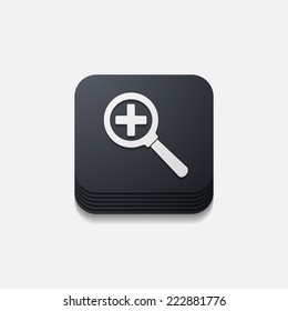 square button: magnifier