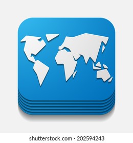 square button: map