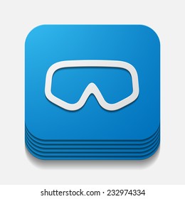 square button: mask