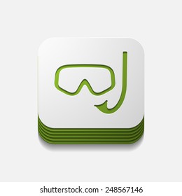 square button: mask