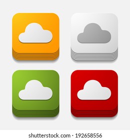 it is a square button in modern style